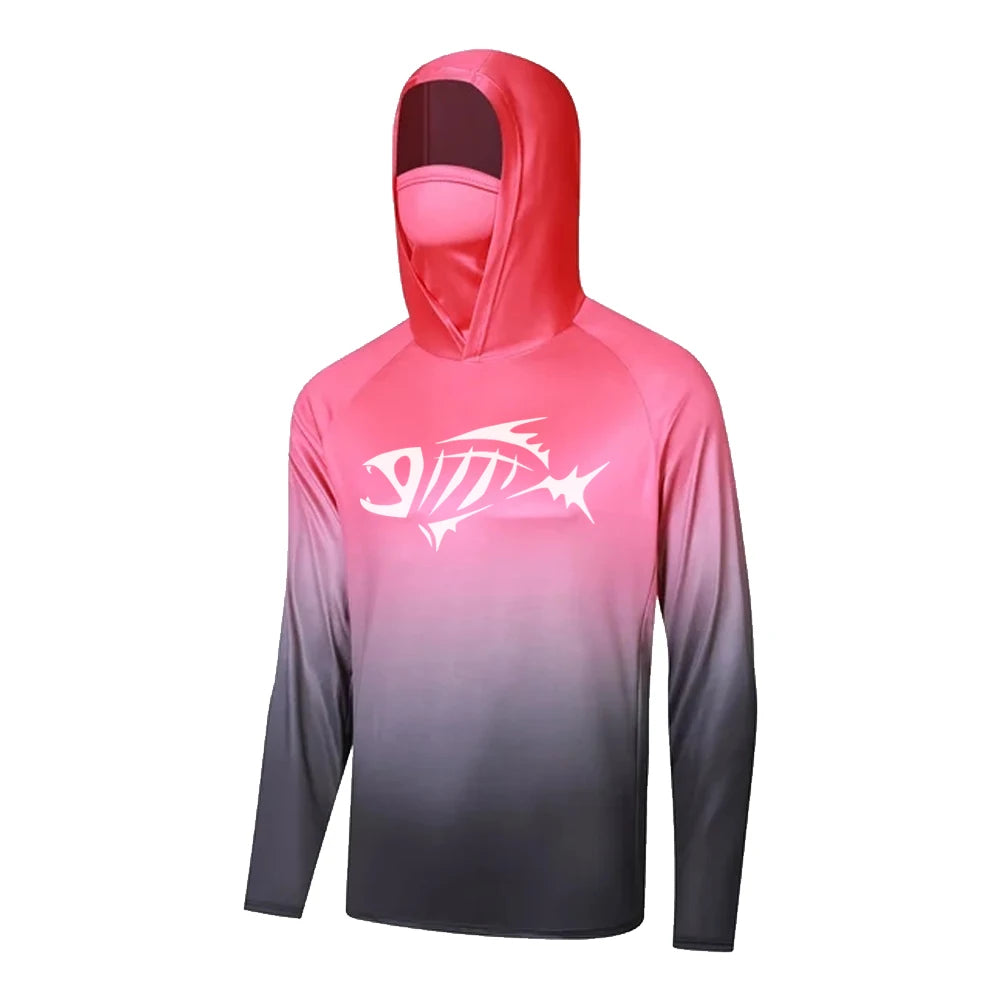 Men's Long Sleeve Fishing Hoodie with Mask